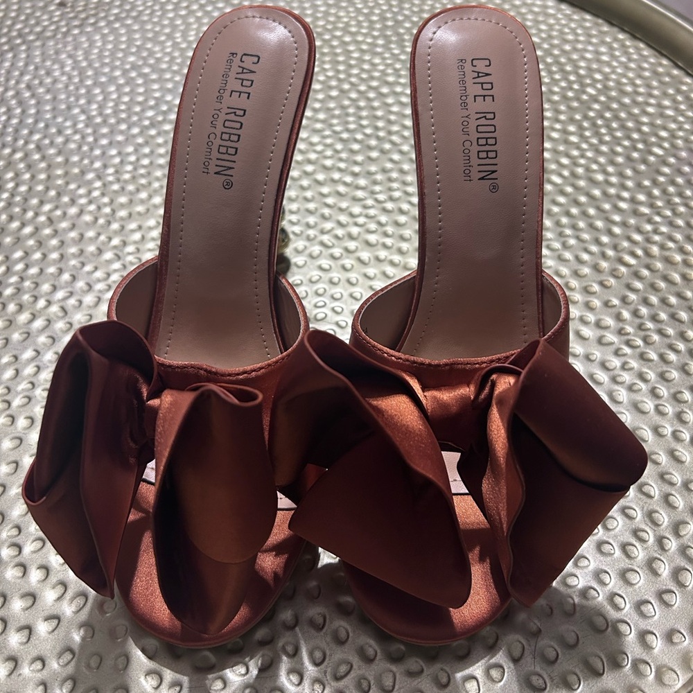 Cape Robbin Sexy High Heels for Women, Oval Open Toe Shoes Heels 9 Chocolate